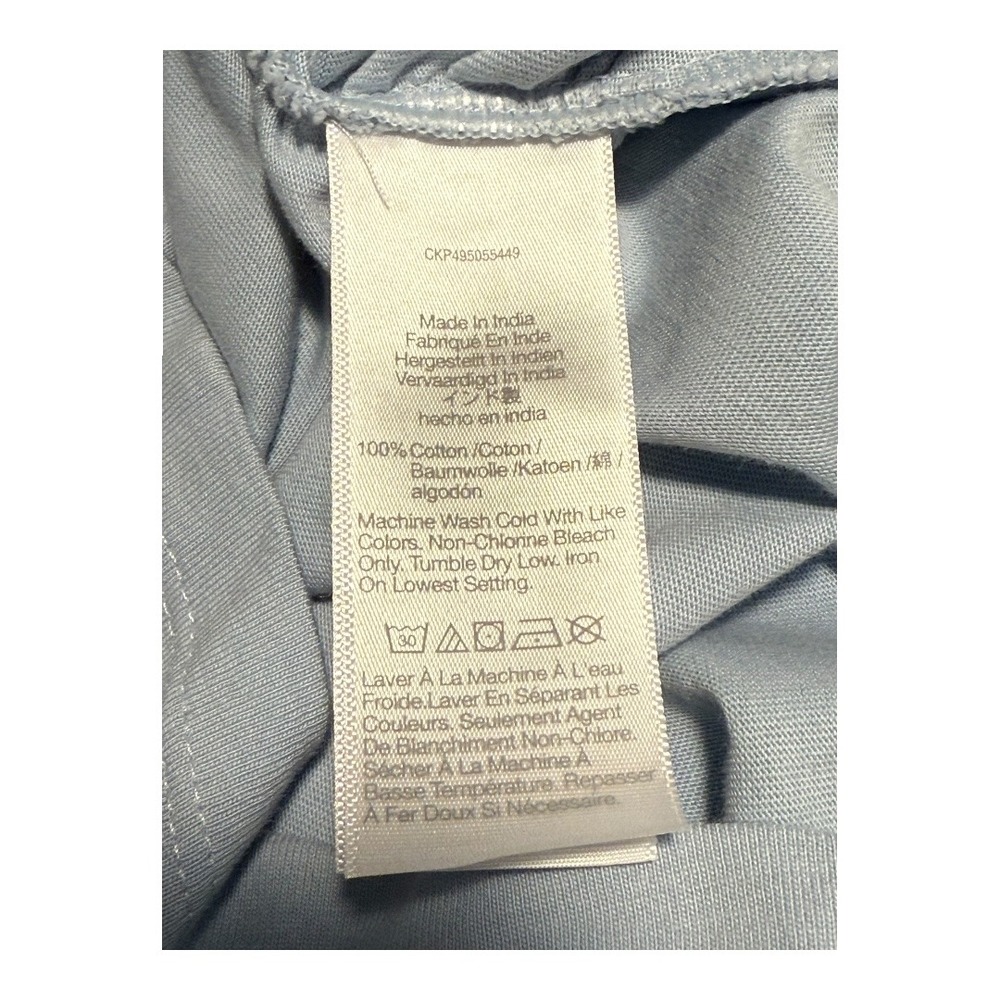 Madewell Light Blue Ribbed Puff Sleeve Crew Neck T Shirt Top Size‎ Small NWT - Picture 8 of 8